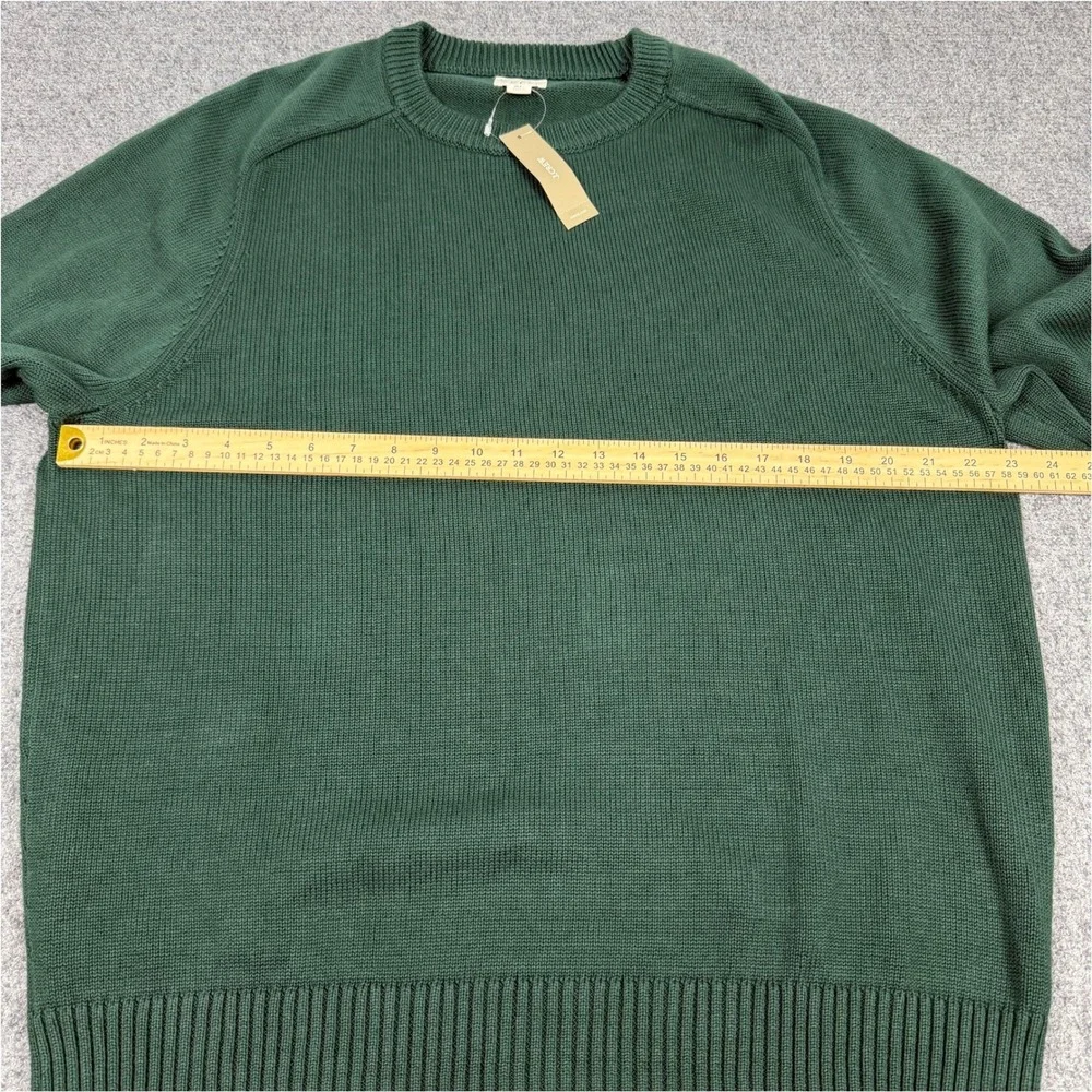 NWT J. Crew Heritage Knit Crewneck Sweater XL Green Old Money Ivy Style Preppy